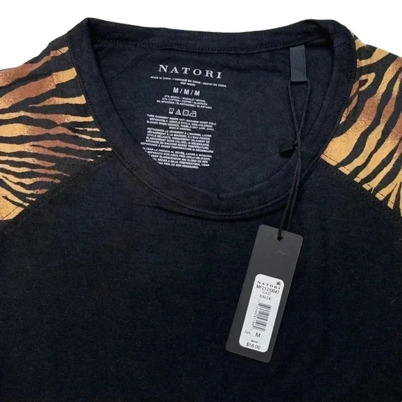 Natori Kaede Jersey Modal Blend Regular Fit Long Sleeve Mens T-Shirt Size Medium - Picture 8 of 13